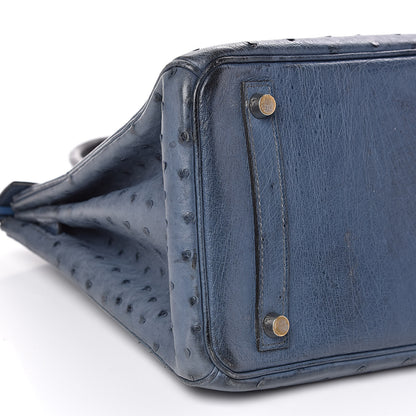 Hermes Ostrich Birkin 30 Bleu Roi 24 of 30
