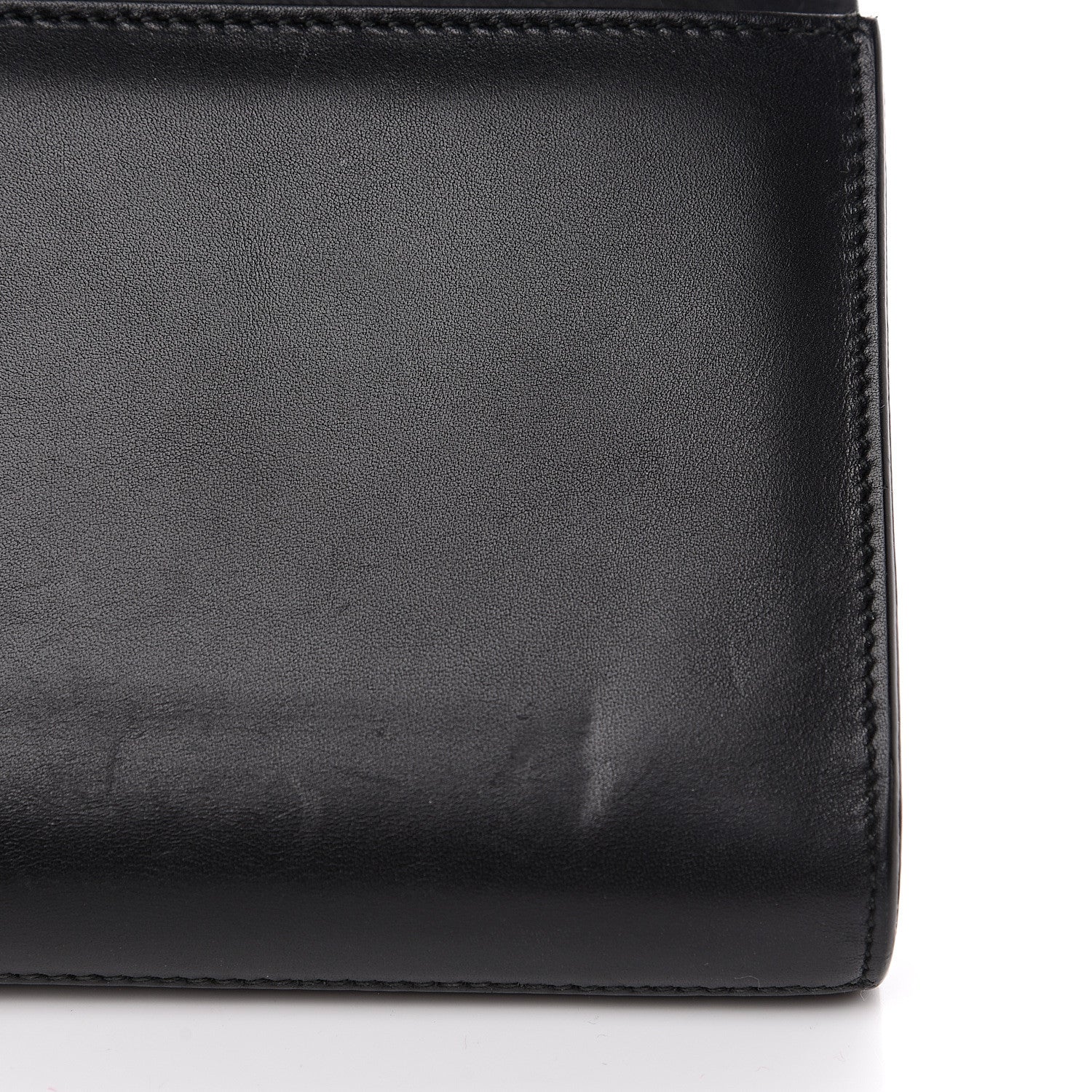 Saint Laurent Calfskin Lutetia Flap Clutch Black 8 of 11