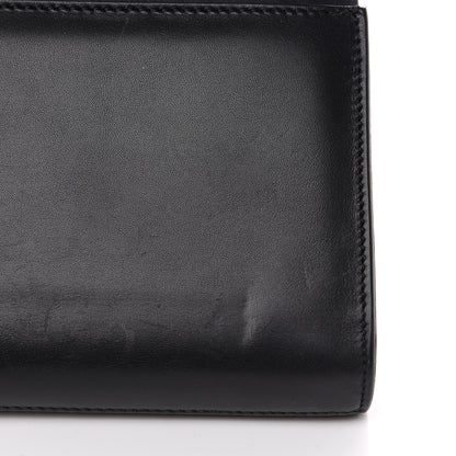 Saint Laurent Calfskin Lutetia Flap Clutch Black 8 of 11