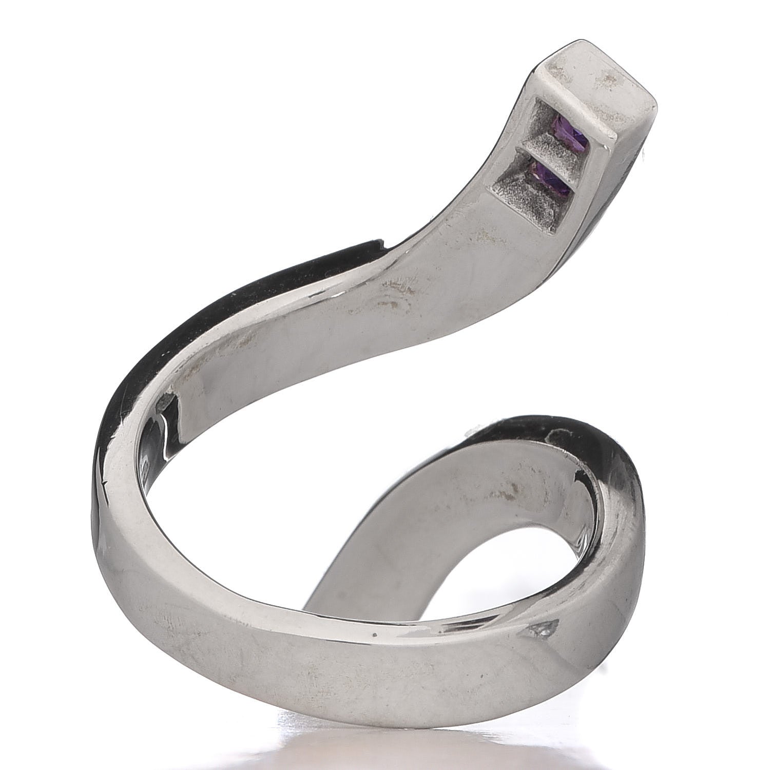 Gucci Sterling Silver Amethyst Wrap Ring 51 5.75 3 of 5