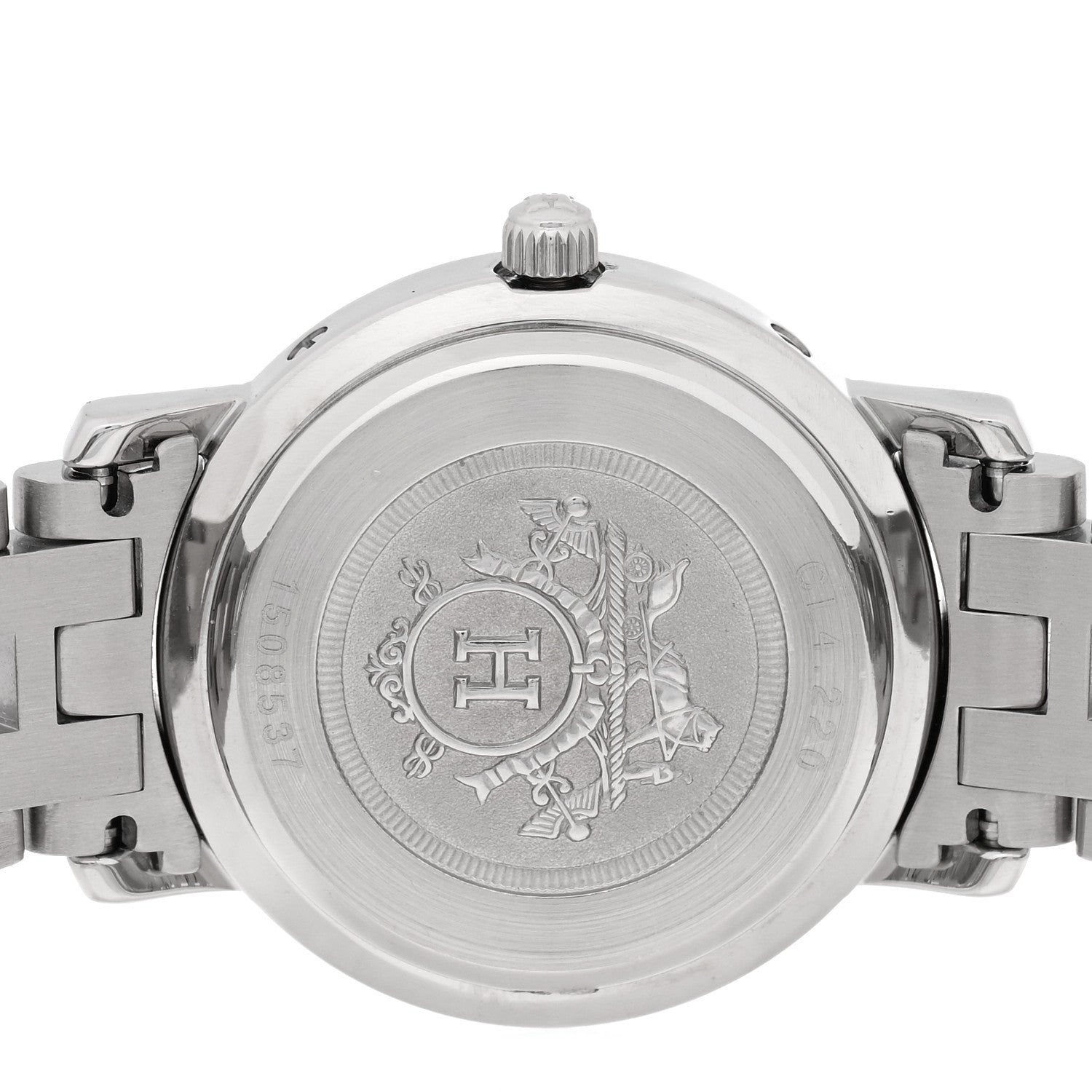 Hermes Stainless Steel 24mm Clipper Quartz Watch Gold 4 of 4
