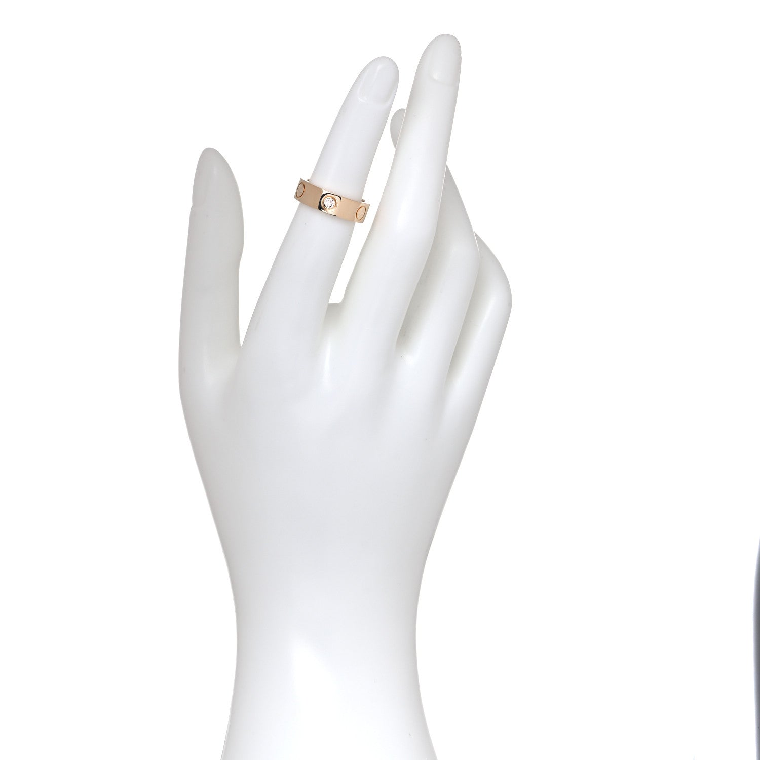 Cartier 18K Yellow Gold 3 Diamond 5.5mm LOVE Ring 49 4.75 4 of 11