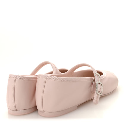 Chanel Lambskin Mary Jane Flats 39.5 Light Pink 5 of 10
