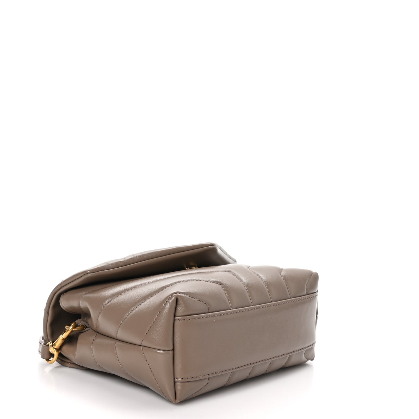 Calfskin Y Quilted Monogram Toy Loulou Crossbody Bag Taupe