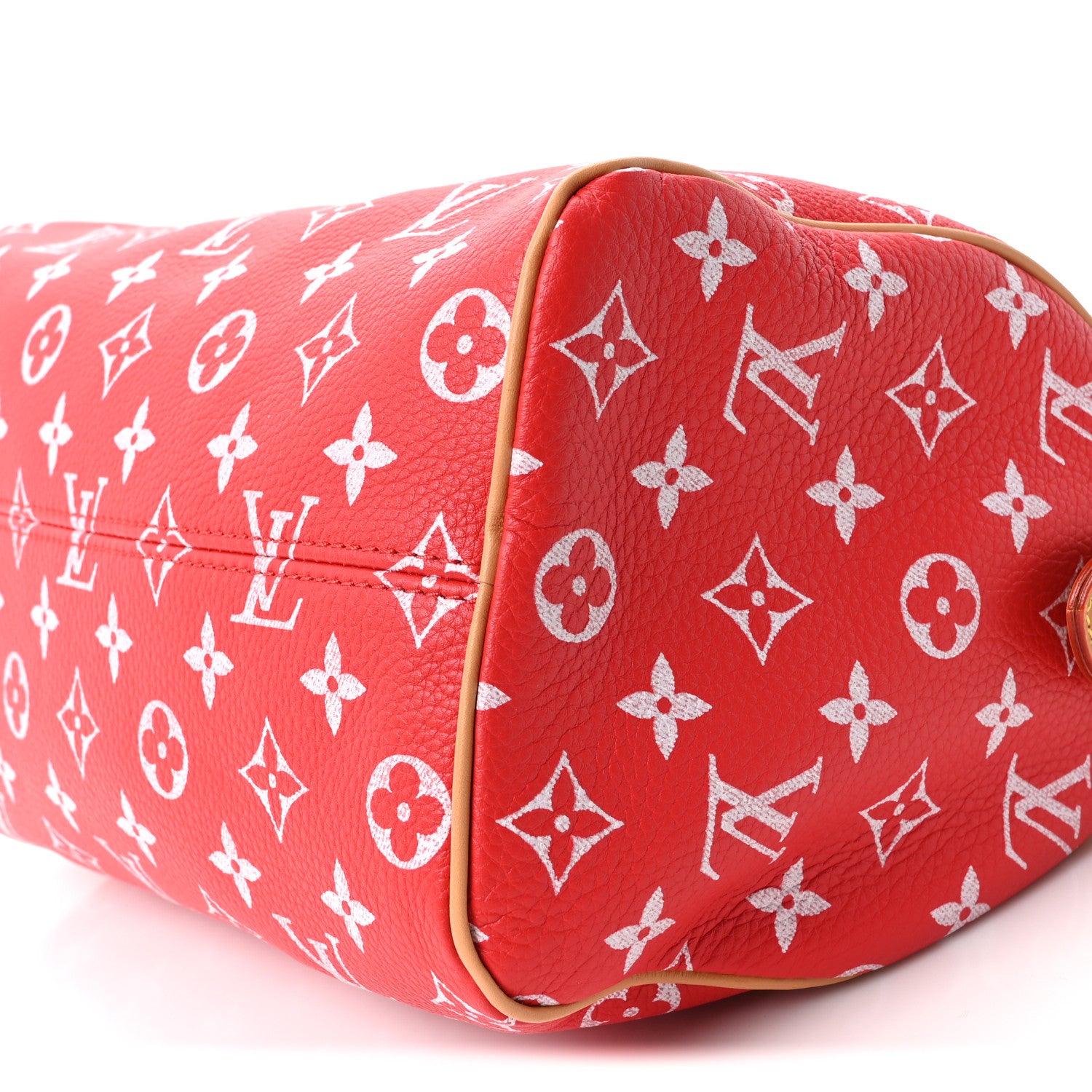 Louis Vuitton Soft Calfskin Monogram Speedy P9 Bandouliere 25 Red 9 of 9