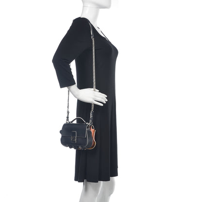Fendi Vitello Dolce Waves Tri-Color Micro Double Baguette Blue Notte Chantilly 2 of 14