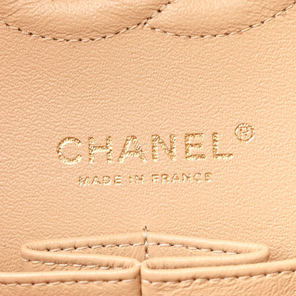 Chanel Caviar Quilted Medium Double Flap Beige 6 of 12
