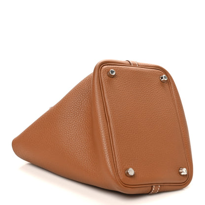 Hermes Taurillon Clemence Picotin Lock 18 PM Gold 4 of 11