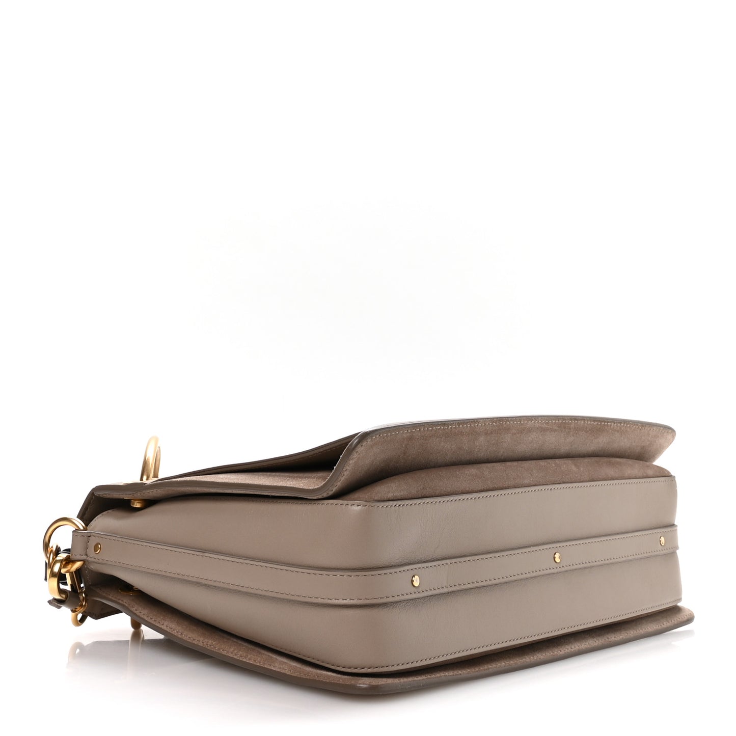 Calfskin Suede Medium Roy Bag Motty Grey