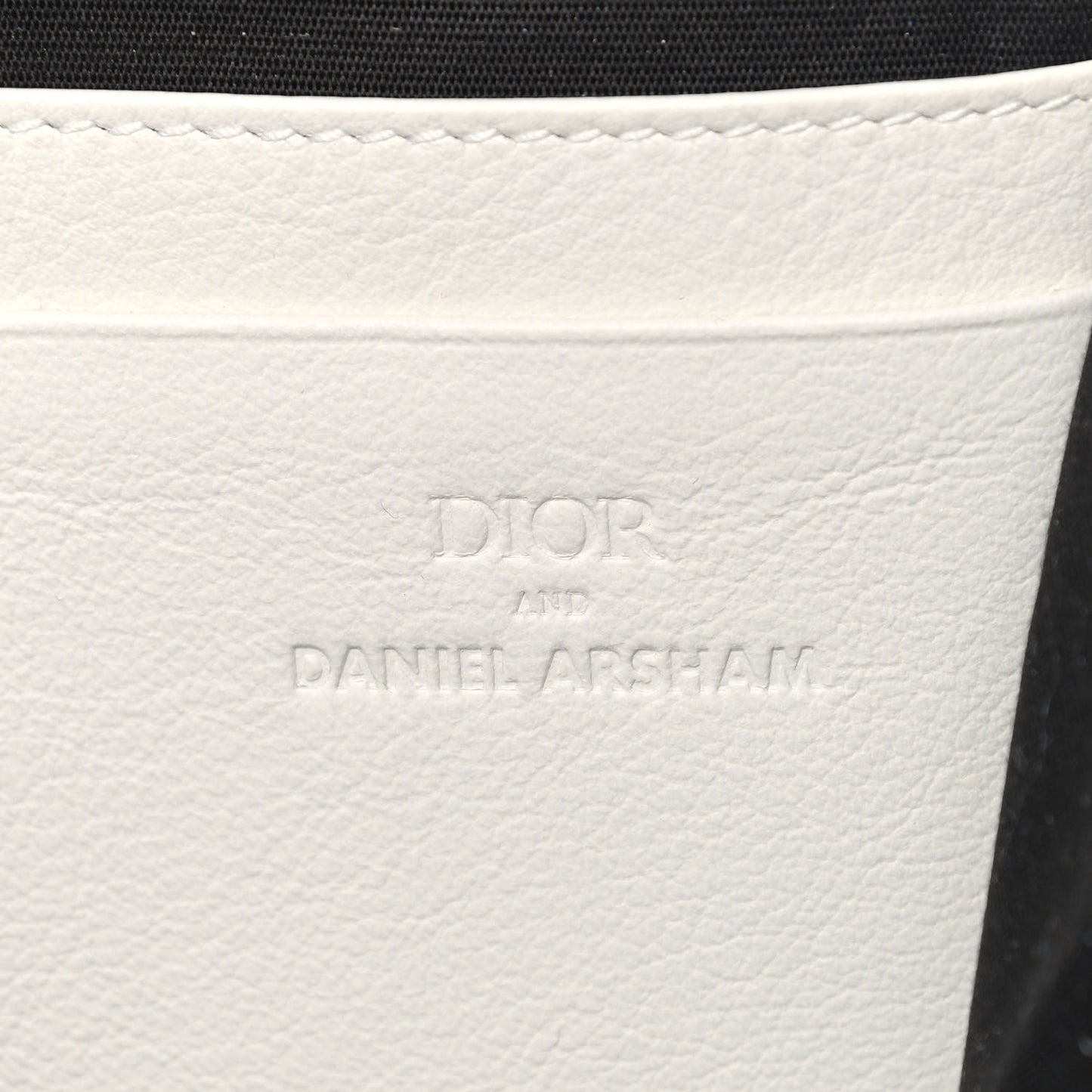 X DANIEL ARSHAM Grained Calfskin Newspaper Messenger White