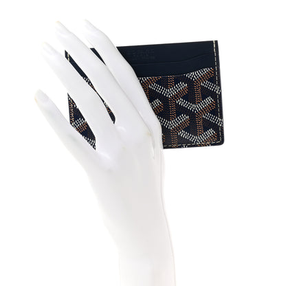 Goyard Goyardine Saint Sulpice Card Holder Navy 2 of 7