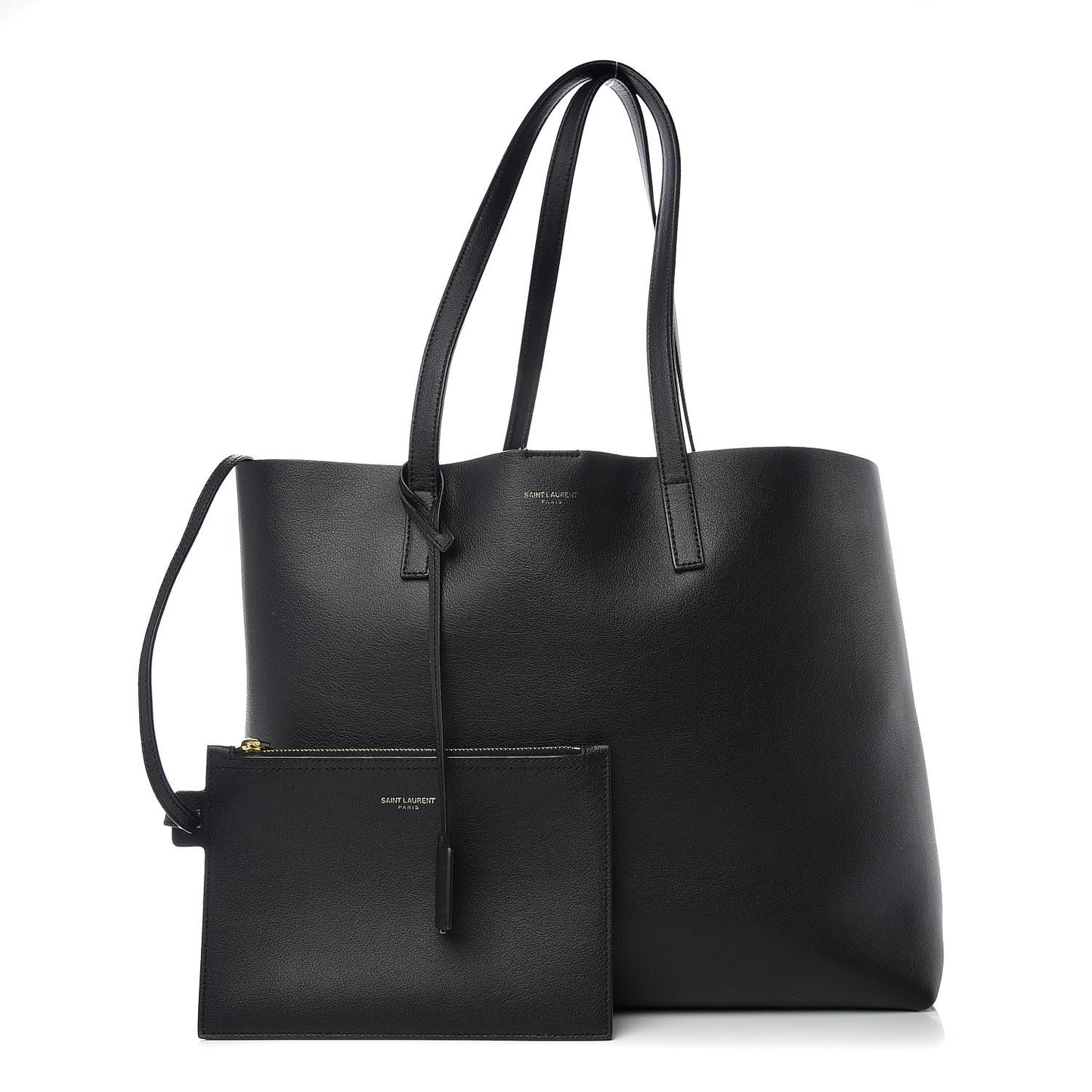 Calfskin Large Shopping Tote Black