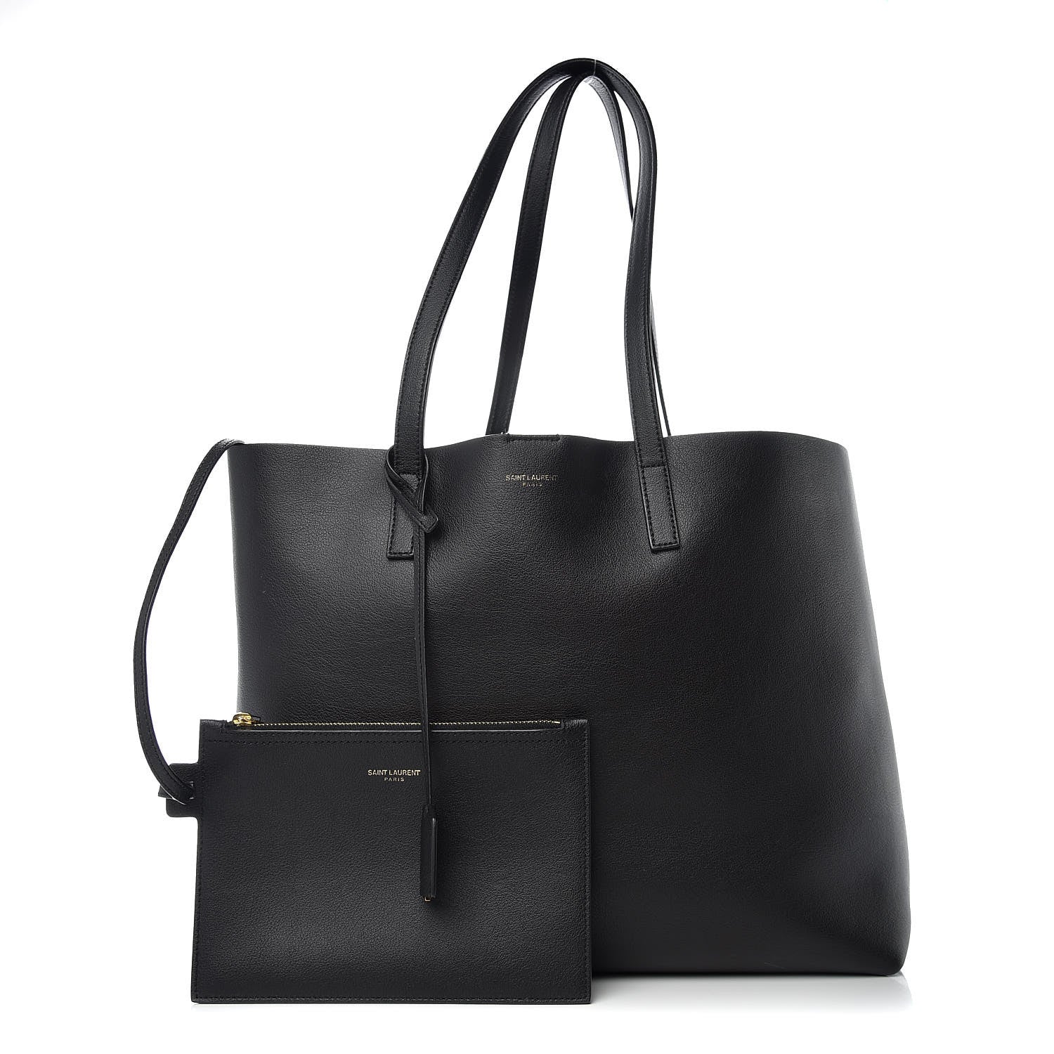 Saint Laurent Calfskin Large Shopping Tote Black 1 of 10