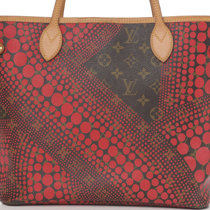 Louis Vuitton Monogram Kusama Waves Neverfull MM Red 14 of 14