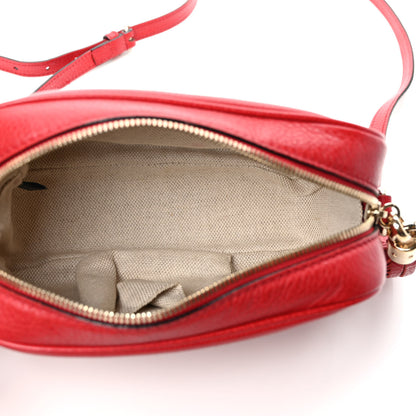Gucci Pebbled Calfskin Small Soho Disco Bag Tabasco Red 5 of 9