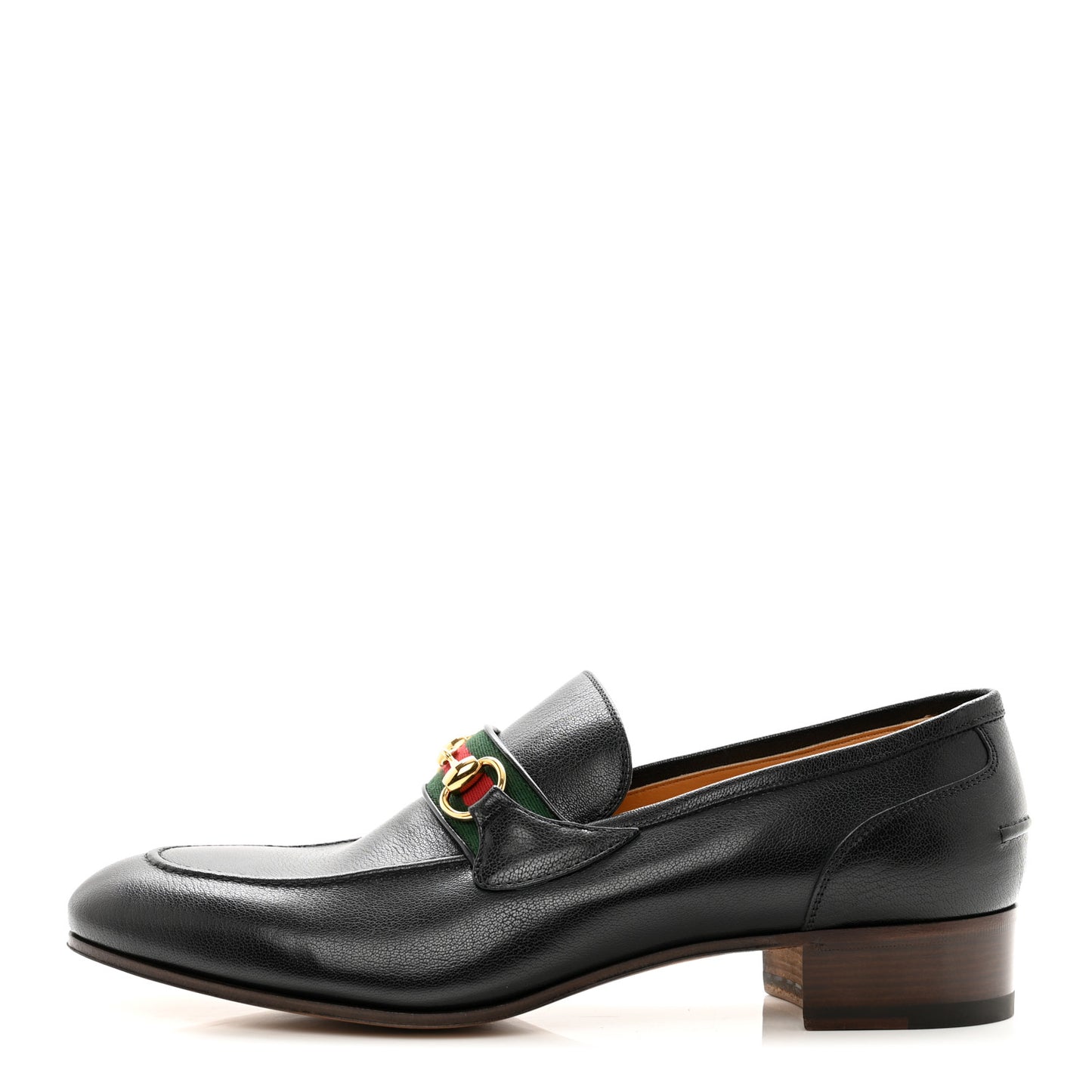 Goatskin Web Mens Horsebit Loafers 11 Black