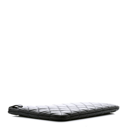 Chanel Lambskin Quilted Medium Cosmetic Case Navy Blue 4 of 9