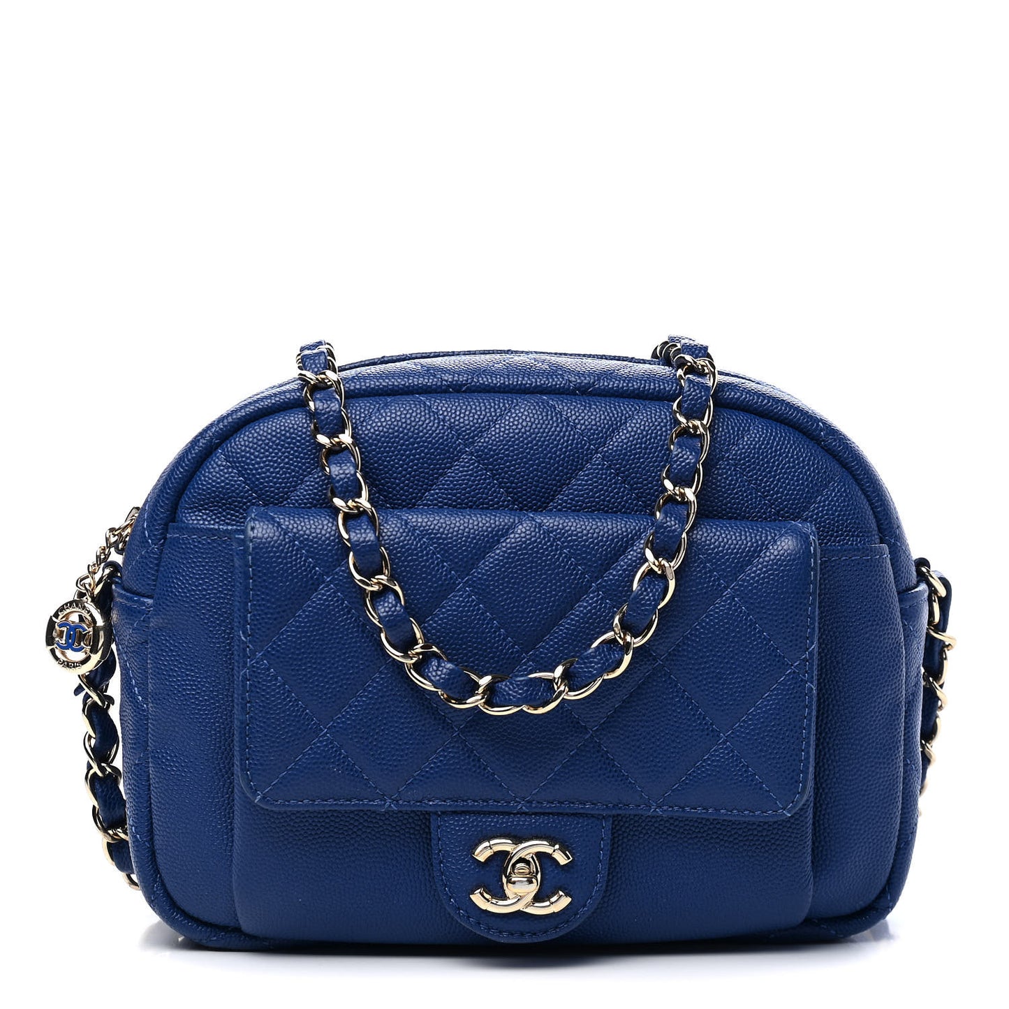 Caviar Quilted CC Day Camera Case Blue