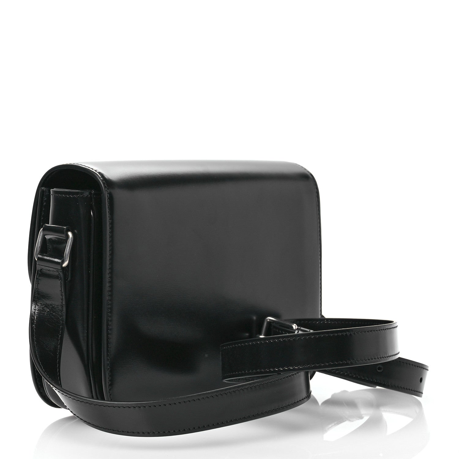 Celine Shiny Calfskin Medium Triomphe Black 3 of 11