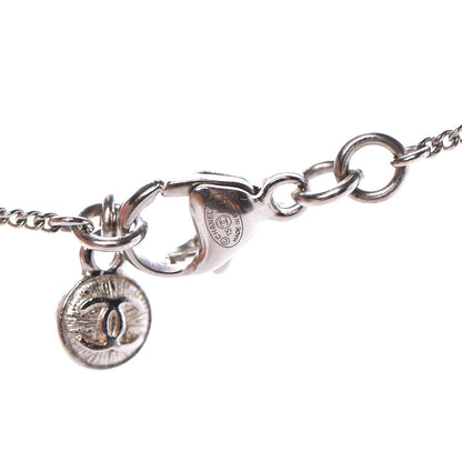Chanel Crystal Bead CC Star Necklace Silver 4 of 5
