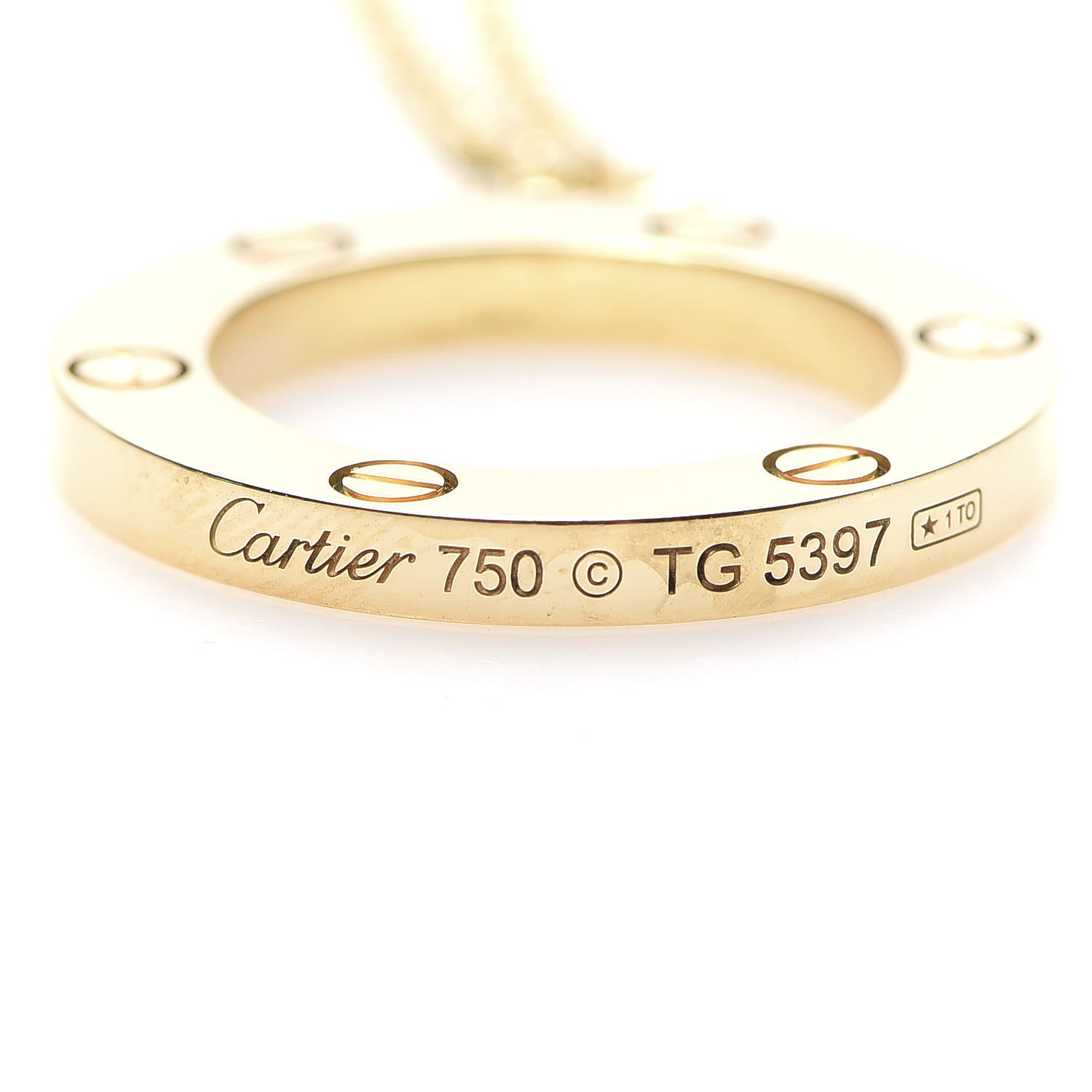 Cartier 18K Yellow Gold LOVE Pendant Necklace 5 of 6
