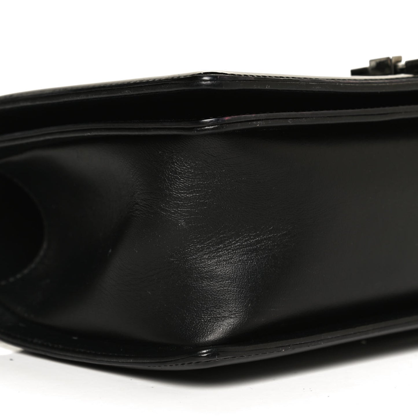 Patent Calfskin Quilted Medium Boy Flap Black