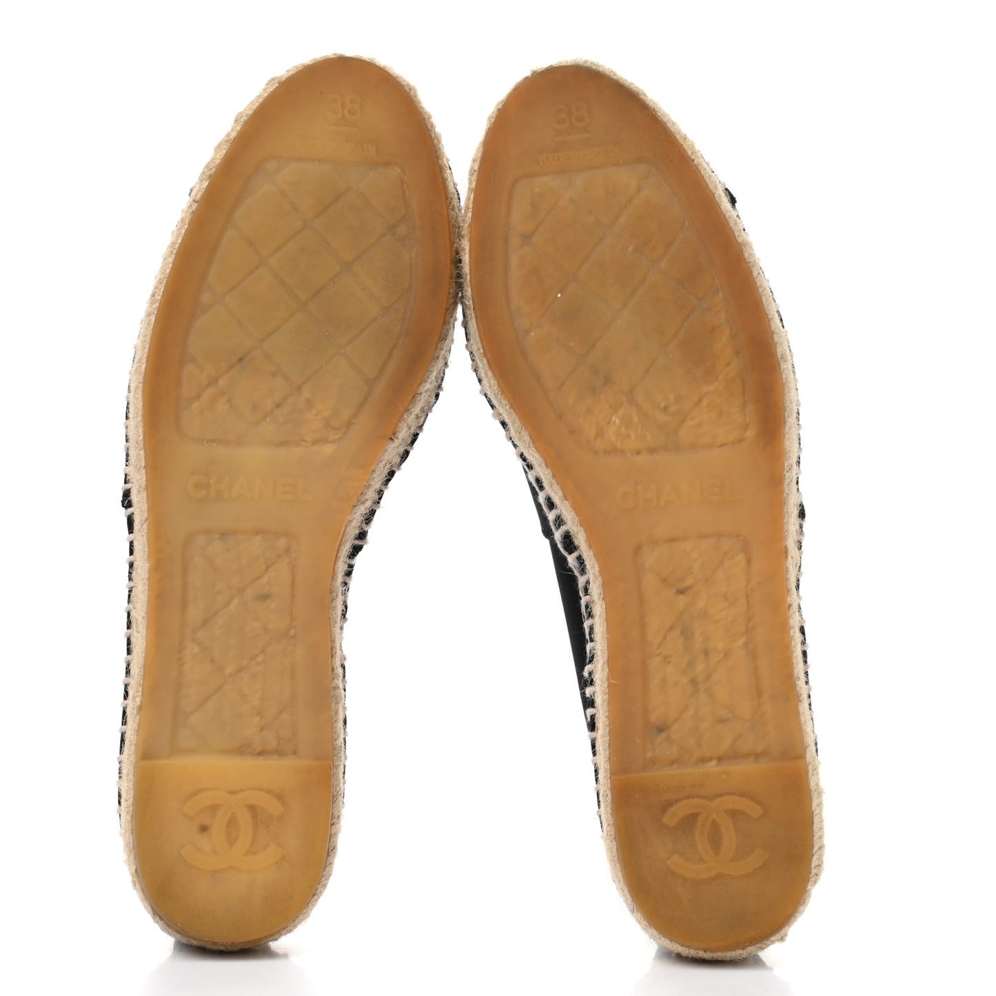 Satin Grosgrain Espadrilles 38 Black