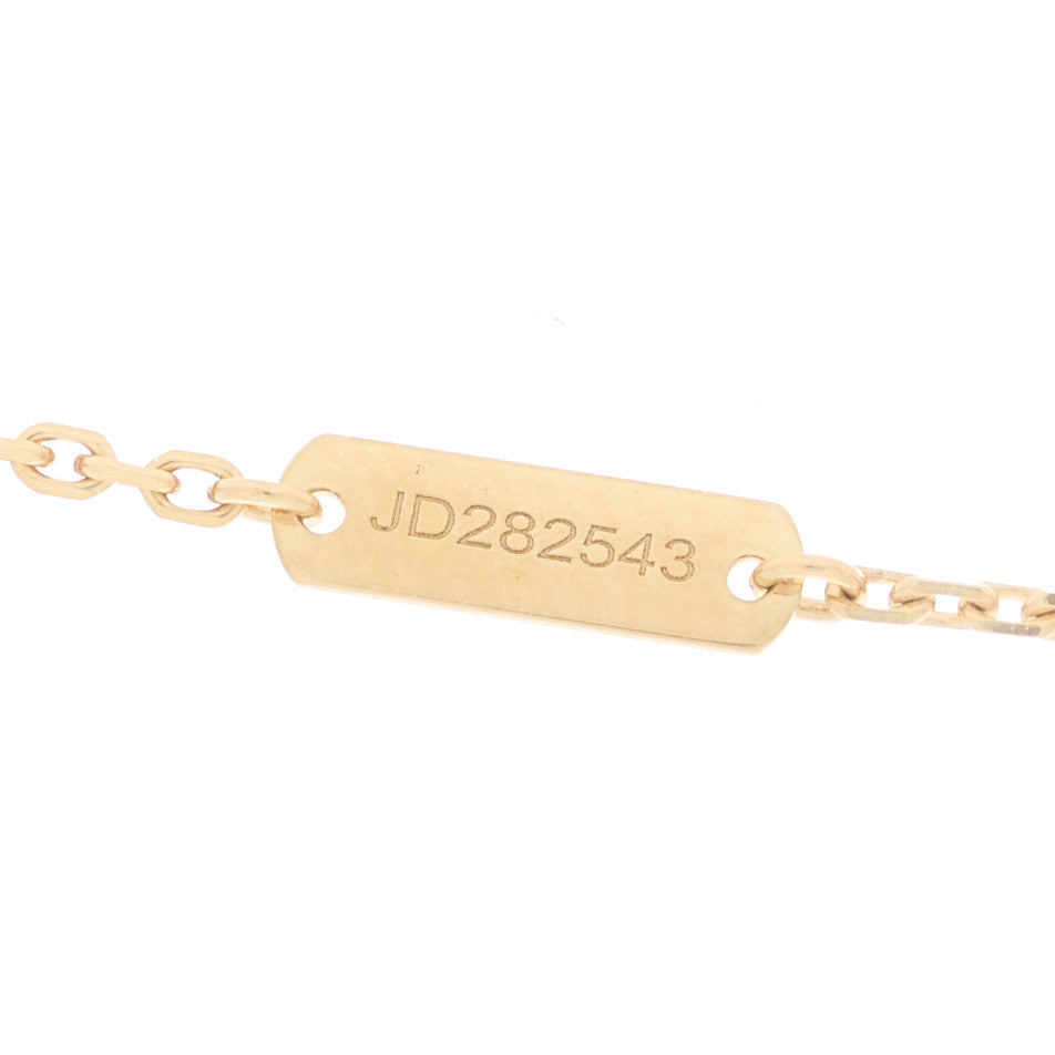 18K Yellow Gold Mother of Pearl Vintage Alhambra Pendant Necklace