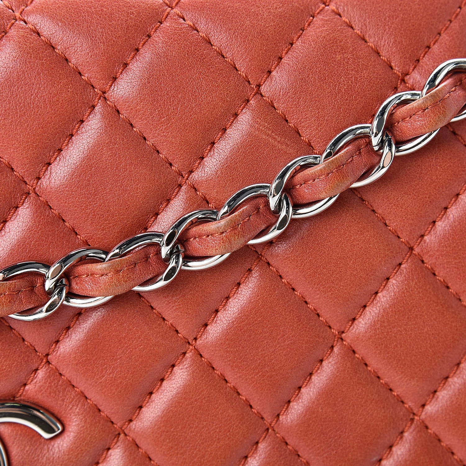 Chanel Calfskin Quilted In The Business Flap Bag Orange 20 of 26