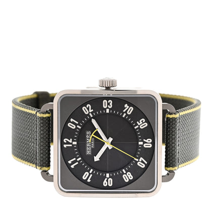 Hermes Stainless Steel Fabric 38mm Carre H Automatic Watch Gris Perle 2 of 5