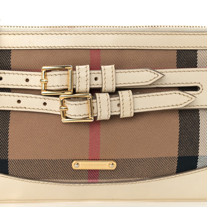 Burberry House Check Bridle Calfskin Peyton Crossbody White 8 of 12