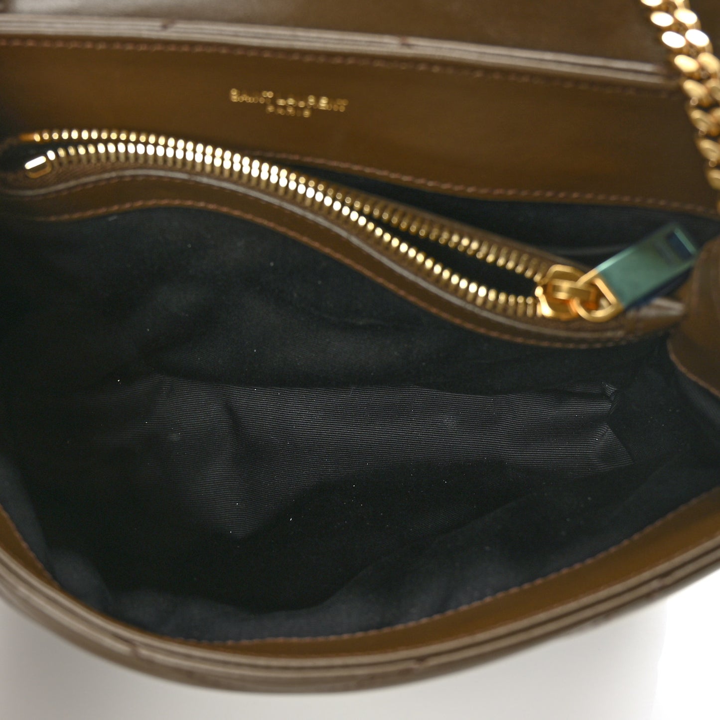 Calfskin Y Quilted Monogram Small Loulou Chain Satchel Soil Brown