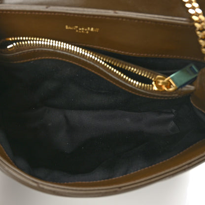 Saint Laurent Calfskin Y Quilted Monogram Small Loulou Chain Satchel Soil Brown 4 of 7