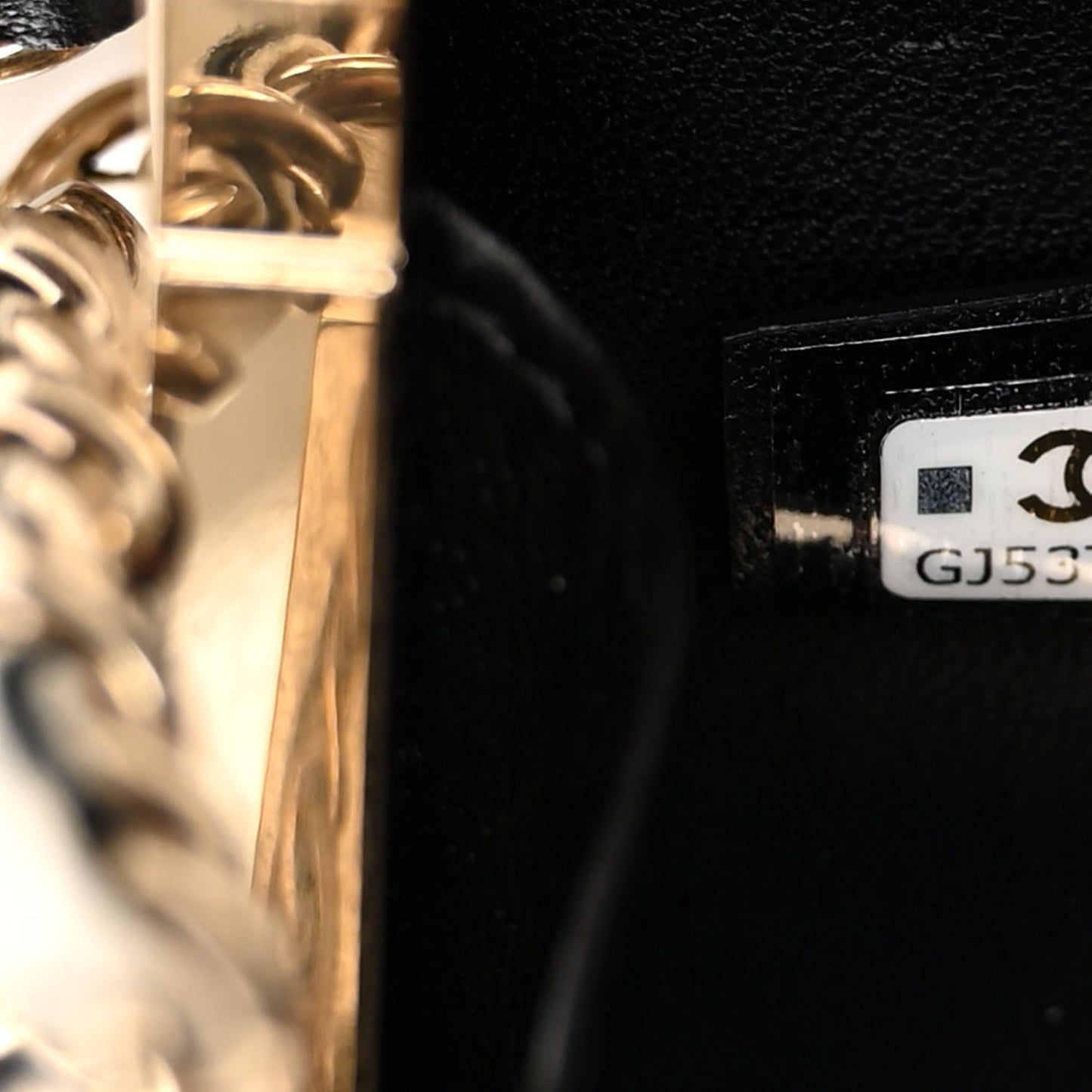 Lambskin Quilted Clutch With Chain Black White