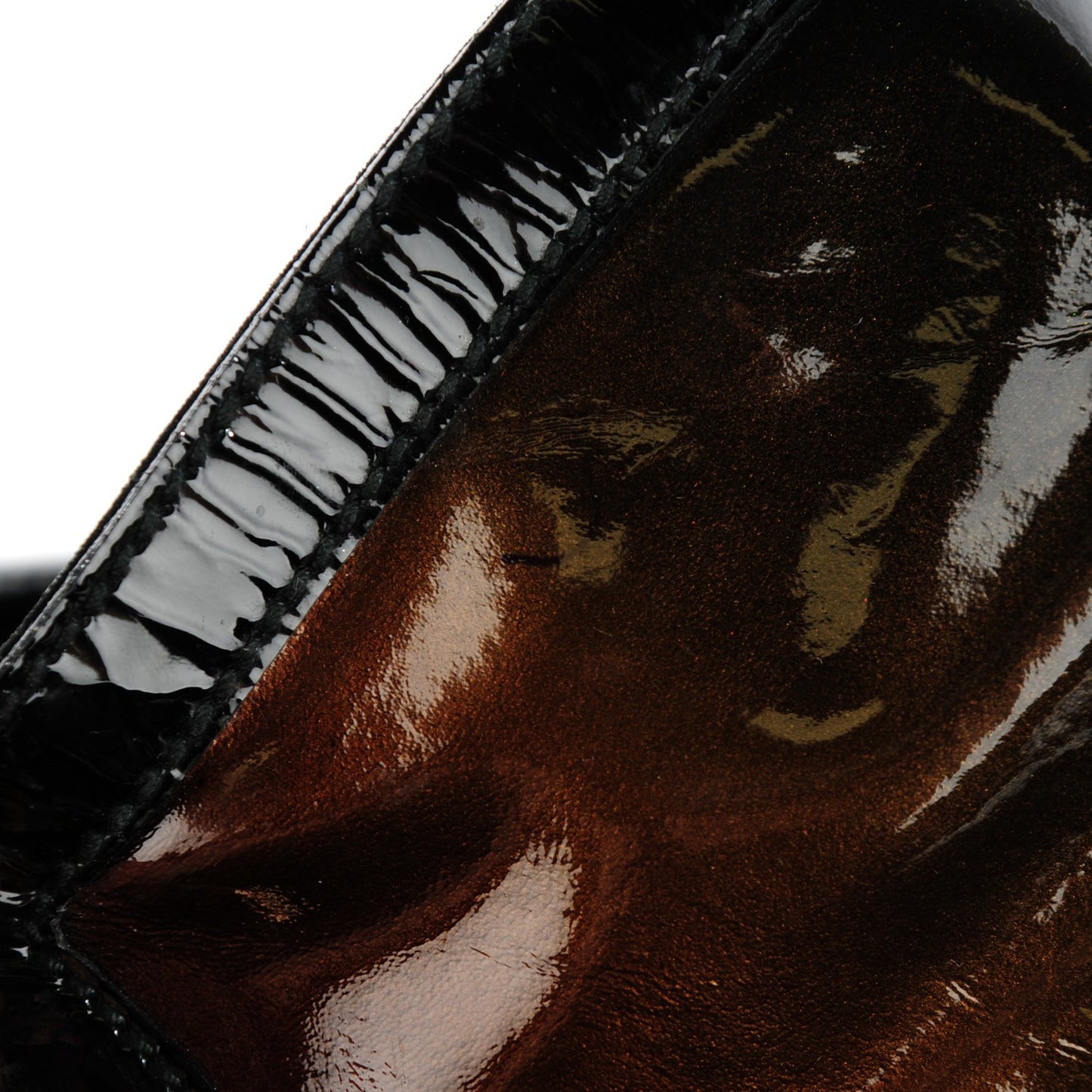 Patent Large Indy Top Handle Bag Bronze Black