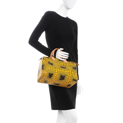 Louis Vuitton Monogram Kusama Town Speedy 30 Yellow 2 of 12