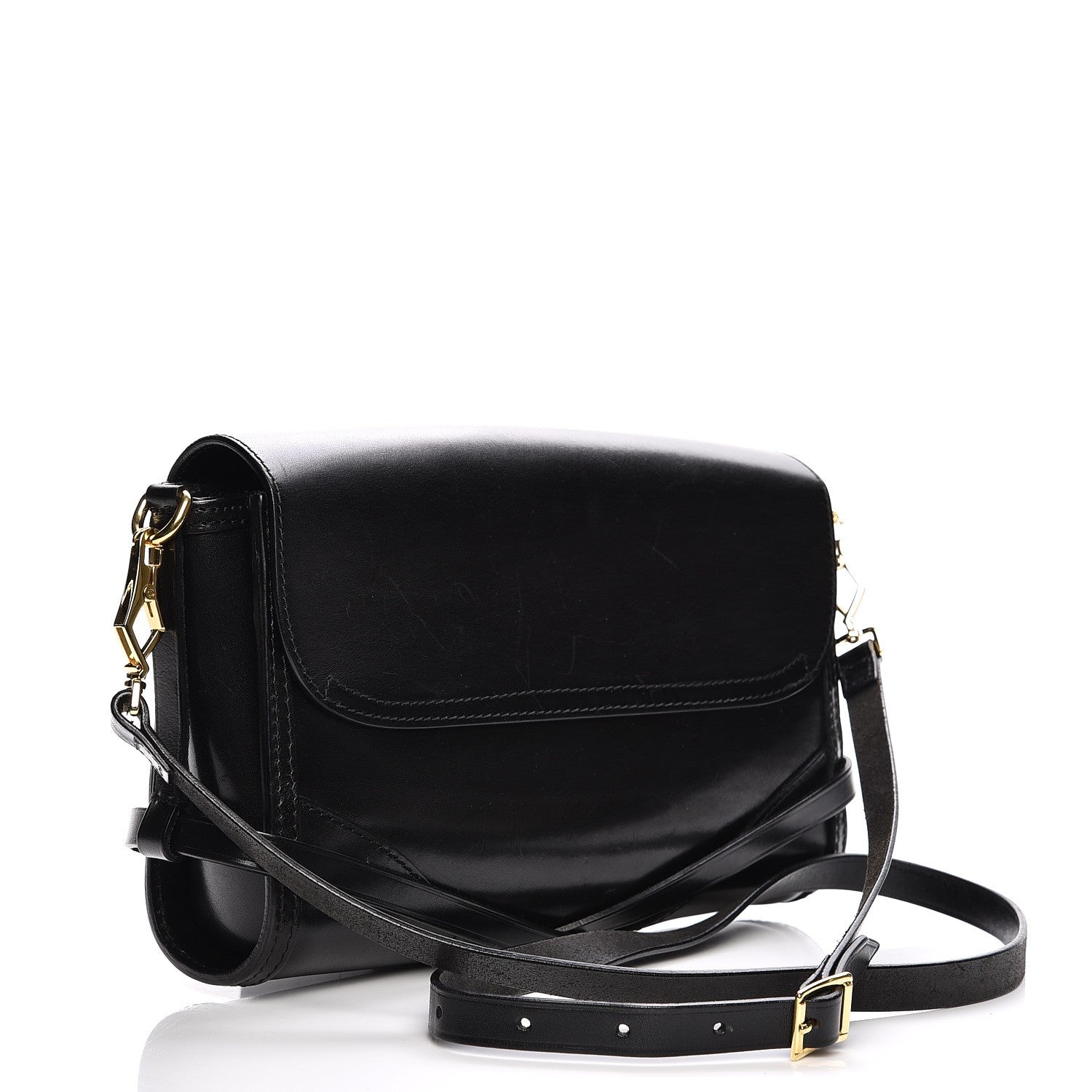 Burberry Polished Bridle Leather Small Abbott Crossbody Black 3 of 7