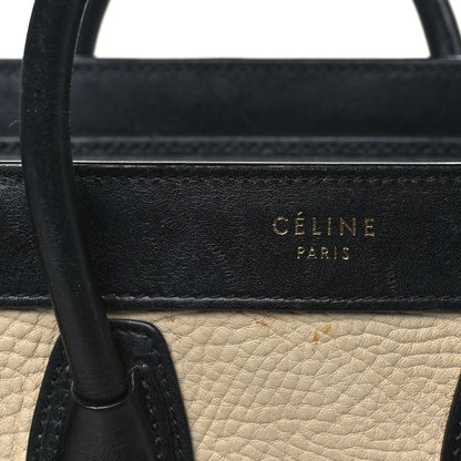 Celine Elephant Calfskin Nano Tri-Color Luggage Beige Green 9 of 10