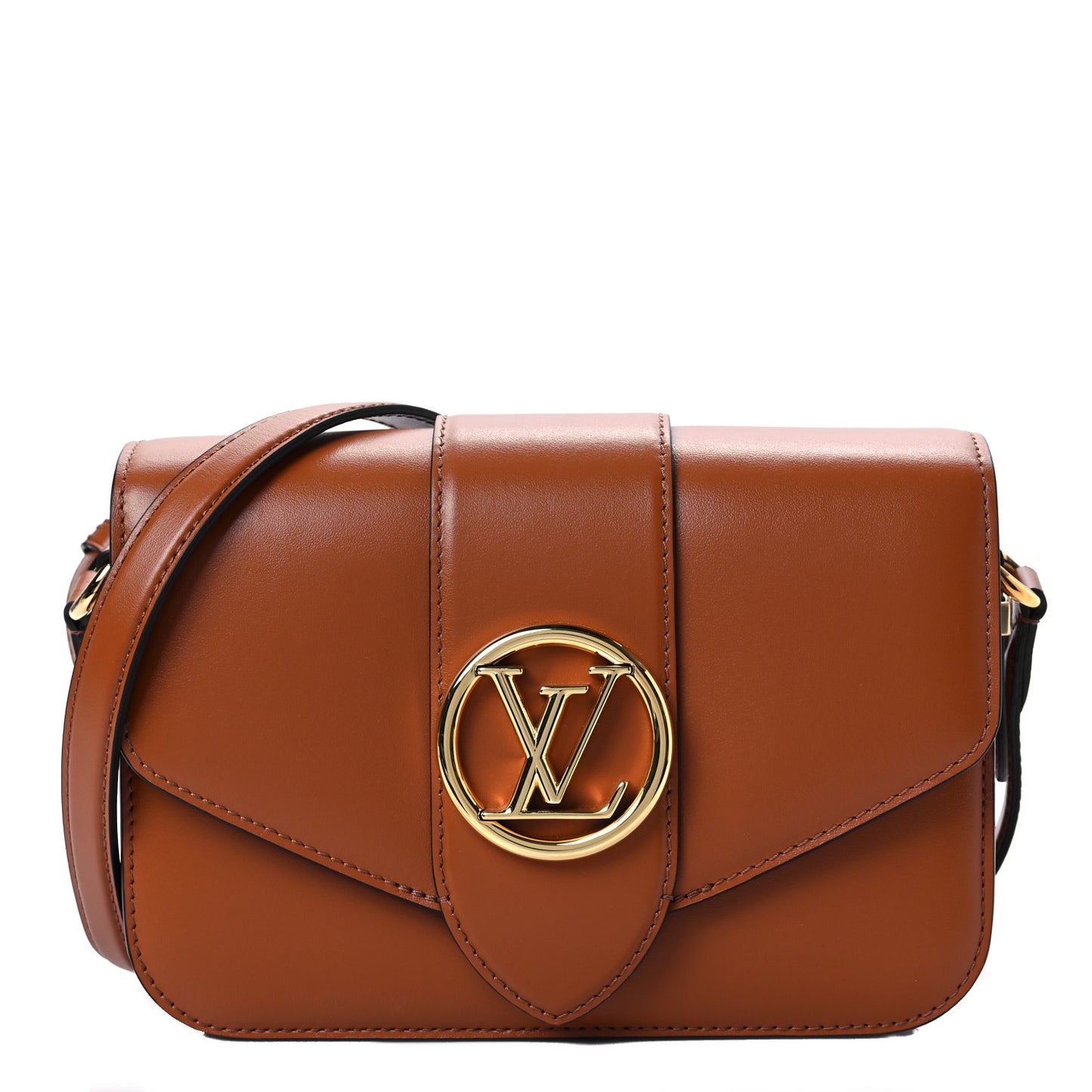 Smooth Calfskin LV Pont 9 Golden Siena