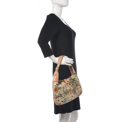 Gucci Canvas Floral Flora Small Jackie O Hobo White 2 of 19