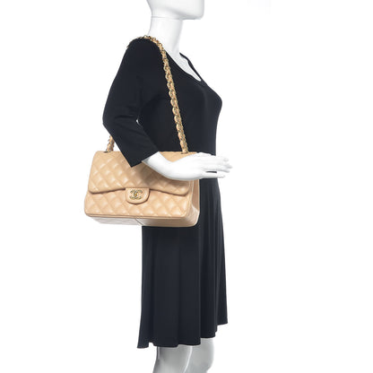 Chanel Lambskin Quilted Jumbo Double Flap Beige Clair 2 of 12
