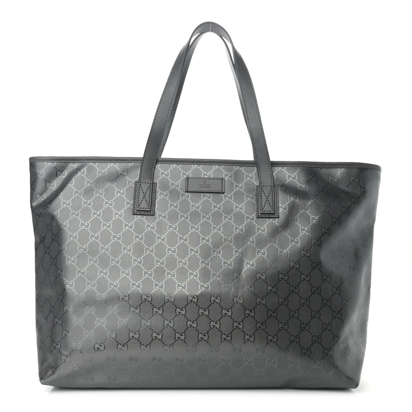 Imprime Monogram Large Zippered Shopping Tote Pewter