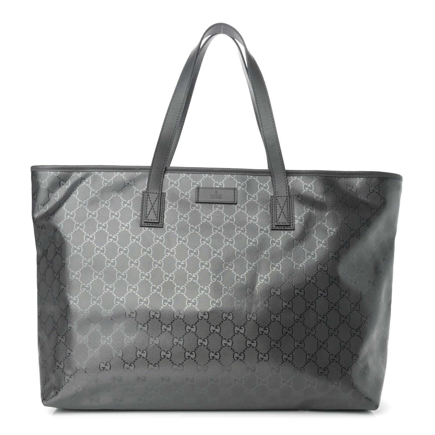 Gucci Imprime Monogram Large Zippered Shopping Tote Pewter 1 of 10