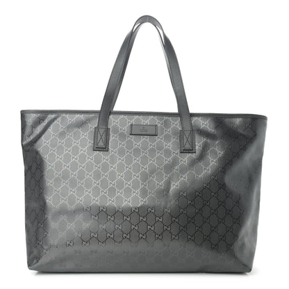 Gucci Imprime Monogram Large Zippered Shopping Tote Pewter 1 of 10