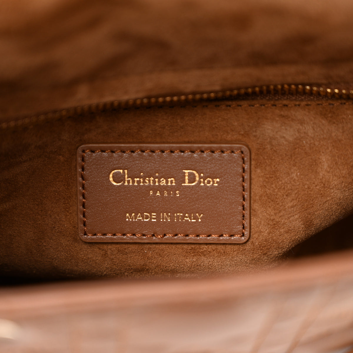 Christian Dior Calfskin Cannage Small My ABCDior Lady Dior Downtown Brown 6 of 11