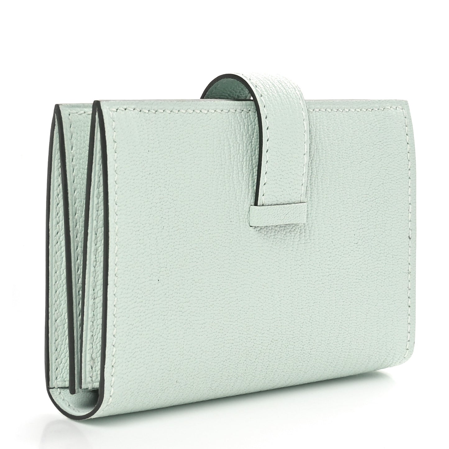 Chevre Mysore Bearn Card Holder Wallet Vert Peppermint