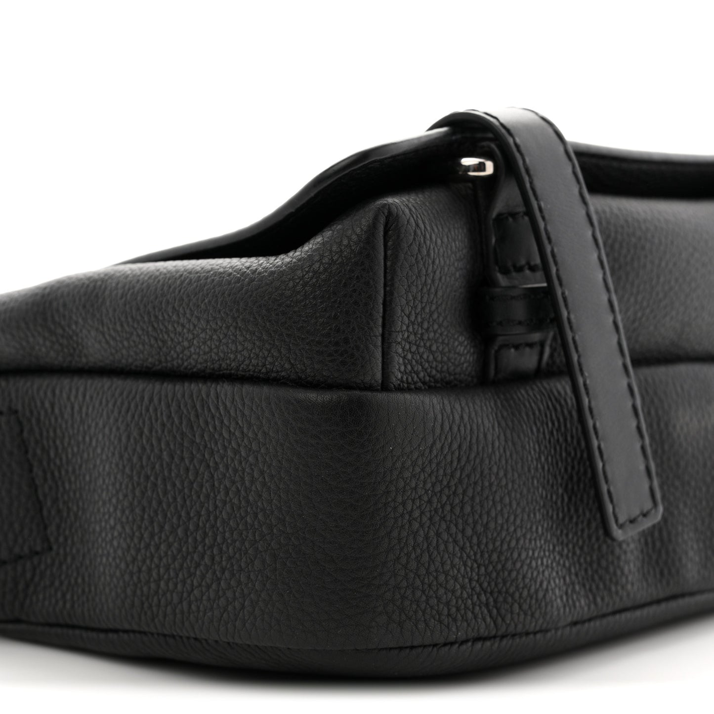 Soft Grained Calfskin XS Military Messenger Bag Black
