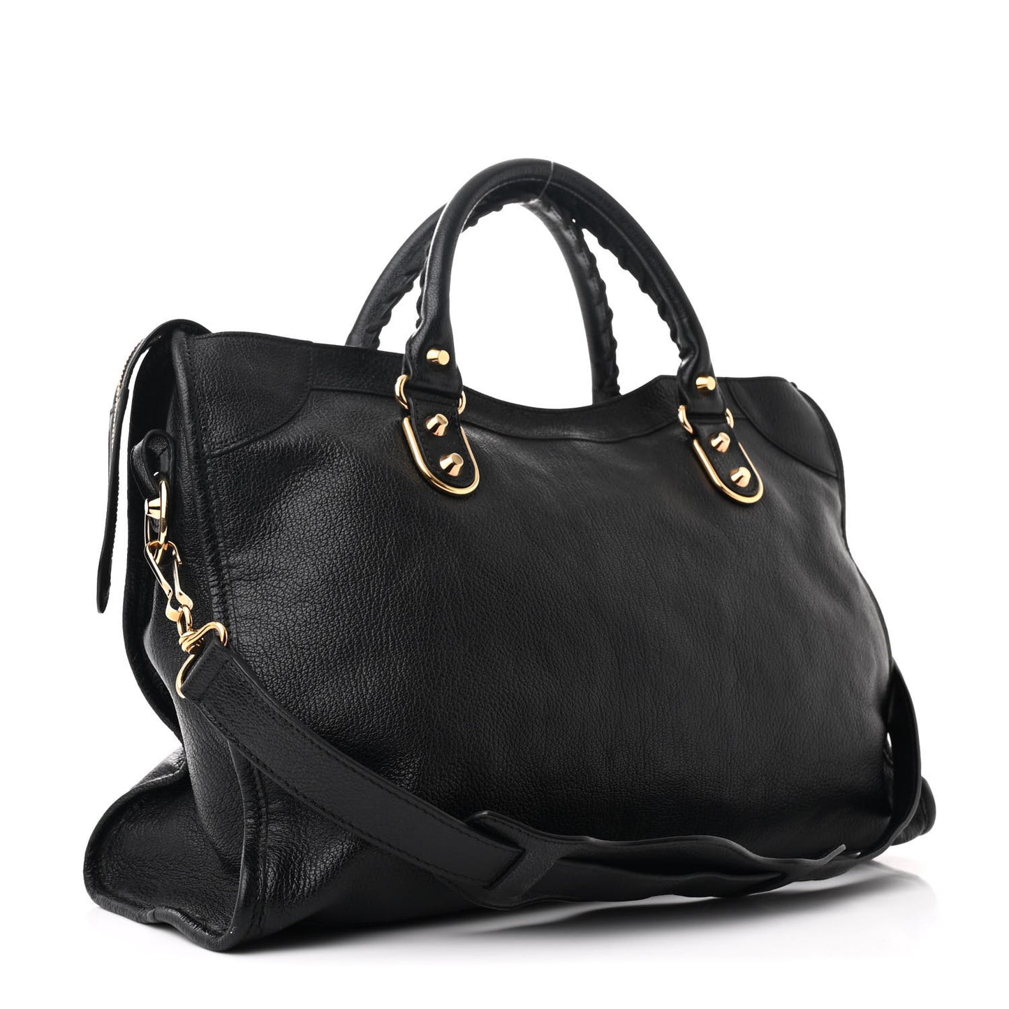 Chevre Gold Metallic Edge Hardware City Black