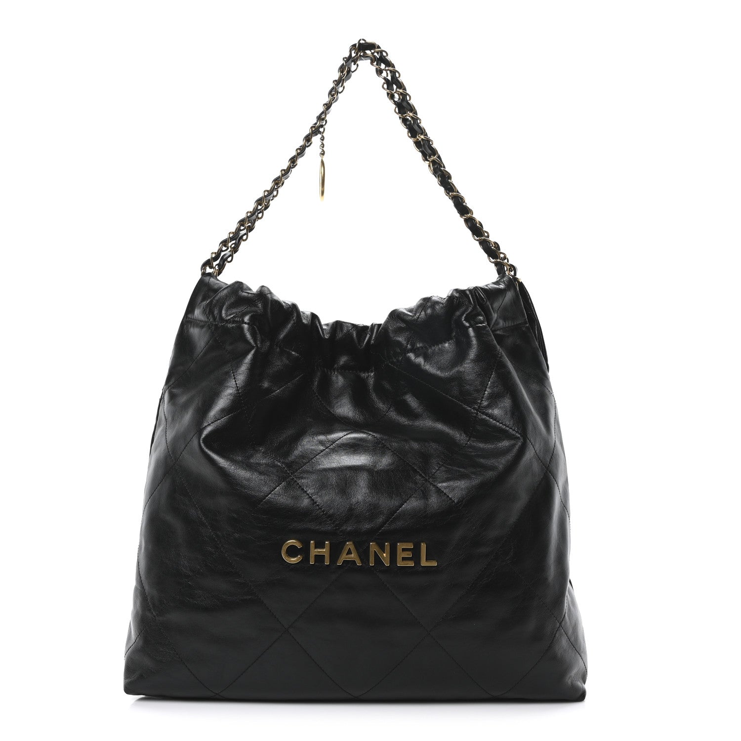 Chanel Shiny Calfskin Quilted Chanel 22 Black 1 of 11