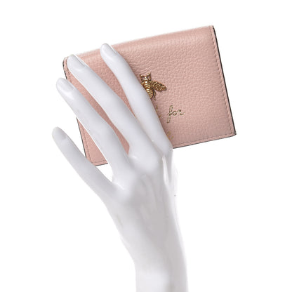 Gucci Cellarius Calfskin Blind for Love Animalier Card Case Perfect Pink 2 of 8